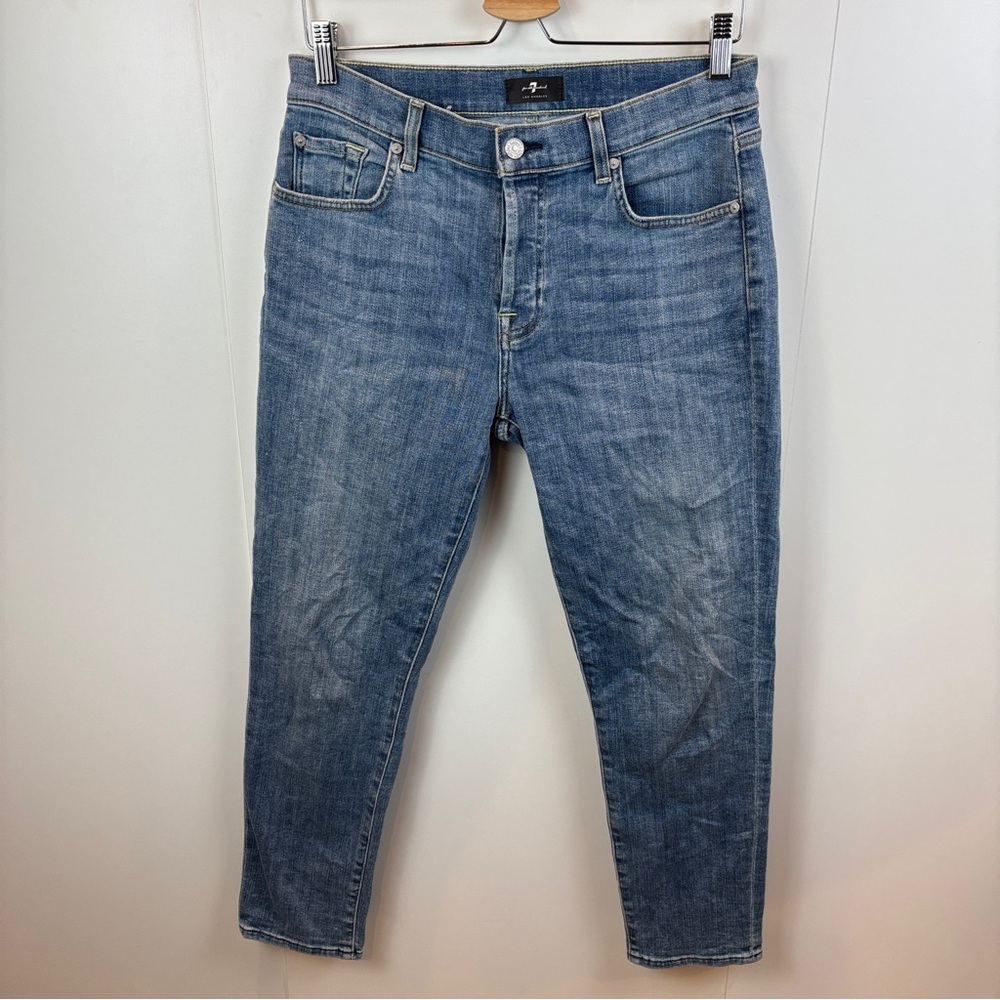 7 For All Mankind sz 28 Jeans Women’s Medium Wash Blue Josefina Boyfriend Fit